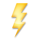 Hoe Hoog voltage emoji eruit ziet op Lg.