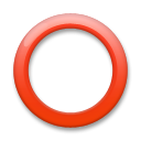 Bagaimana Hollow Red Circle emoji terlihat di Lg.