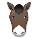 Bagaimana Horse Face emoji terlihat di Lg.