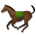 Hoe Paard emoji eruit ziet op Lg.