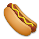 Hoe Hotdog emoji eruit ziet op Lg.