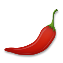 Hvordan Chili emoji ser ud på Lg.