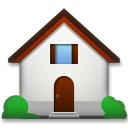 A quoi ressemblent les emoji Maison avec jardin sur Lg.