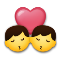 A quoi ressemblent les emoji Bisou: homme et homme sur Lg.