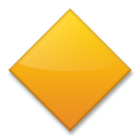 How Large Orange Diamond emoji looks on Lg.