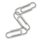 Hoe Twee paperclips aan elkaar emoji eruit ziet op Lg.