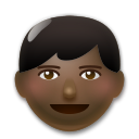 How Man: Dark Skin Tone emoji looks on Lg.