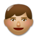 How Man: Medium Skin Tone emoji looks on Lg.