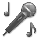 Bagaimana Microphone emoji terlihat di Lg.