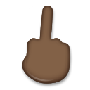 Bagaimana Middle Finger: Dark Skin Tone emoji terlihat di Lg.