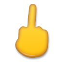 Bagaimana Middle Finger emoji terlihat di Lg.