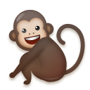 Hvordan Ape emoji ser ut på Lg.