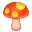 Bagaimana Mushroom emoji terlihat di Lg.