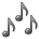 How Musical Notes emoji looks on Lg.