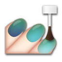 Hoe Nagellak: lichtgetinte huidskleur emoji eruit ziet op Lg.