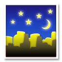 How Night with Stars emoji looks on Lg.