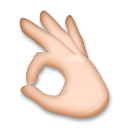 Bagaimana OK Hand: Medium-Light Skin Tone emoji terlihat di Lg.