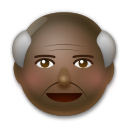 Jak wygląda emoji Starszy mężczyzna: karnacja ciemna w Lg.