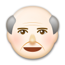 Bagaimana Old Man: Light Skin Tone emoji terlihat di Lg.