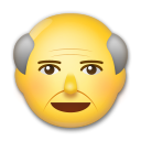 How Old Man emoji looks on Lg.