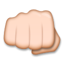 Bagaimana Oncoming Fist: Medium-Light Skin Tone emoji terlihat di Lg.