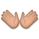 How Open Hands: Medium Skin Tone emoji looks on Lg.