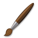 Bagaimana Paintbrush emoji terlihat di Lg.