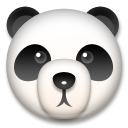 Como o emoji do Rosto de panda é exibido no Lg.