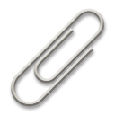 Hoe Paperclip emoji eruit ziet op Lg.