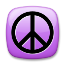 Bagaimana Peace Symbol emoji terlihat di Lg.