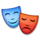 Sahne sanatları emojisi Lg üzerinde nasıl görünüyor.