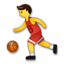 Hoe Basketbalspeler emoji eruit ziet op Lg.