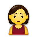 How Person Frowning emoji looks on Lg.