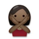 Bagaimana Person Gesturing NO: Dark Skin Tone emoji terlihat di Lg.