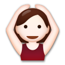 A quoi ressemblent les emoji Personne faisant un geste d’acceptation: peau claire sur Lg.