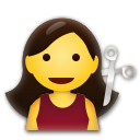 Bagaimana Person Getting Haircut emoji terlihat di Lg.