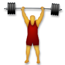 Bagaimana Person Lifting Weights emoji terlihat di Lg.