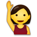 How Person Raising Hand emoji looks on Lg.