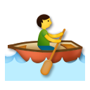 A quoi ressemblent les emoji Personne ramant dans une barque sur Lg.