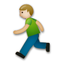 How Person Running: Medium-Light Skin Tone emoji looks on Lg.