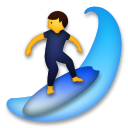 Hvordan Surfer emoji ser ud på Lg.