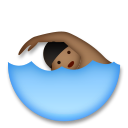 Bagaimana Person Swimming: Medium-Dark Skin Tone emoji terlihat di Lg.