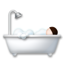 A quoi ressemblent les emoji Personne prenant un bain: peau claire sur Lg.