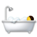 A quoi ressemblent les emoji Personne prenant un bain sur Lg.