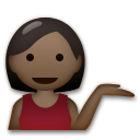 How Person Tipping Hand: Dark Skin Tone emoji looks on Lg.