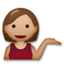 Bagaimana Person Tipping Hand: Medium Skin Tone emoji terlihat di Lg.