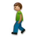 Bagaimana Person Walking: Medium Skin Tone emoji terlihat di Lg.