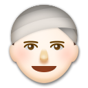 How Person Wearing Turban: Light Skin Tone emoji looks on Lg.