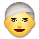 How Person Wearing Turban emoji looks on Lg.