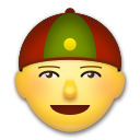 Jak wygląda emoji Osoba w chińskiej czapce w Lg.